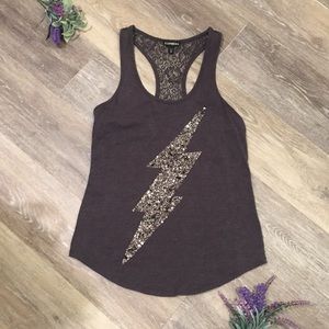 Express Lace back Racerback with ⚡️ sequence